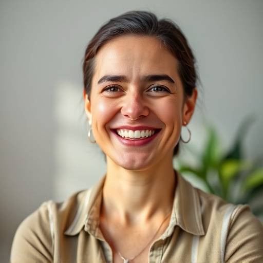 Professora de espanhol ensinando vocabulário de negócios online